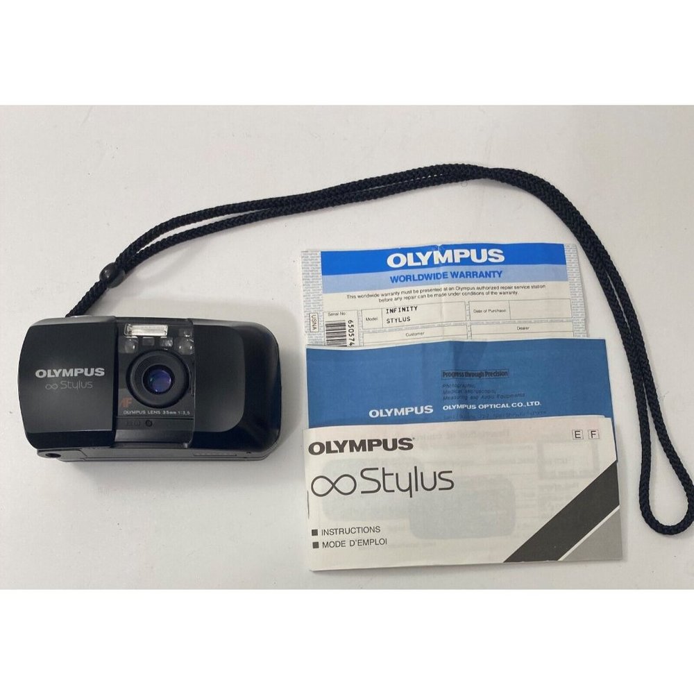 Olympus Infinity Stylus MJU I 35mm Point & Shoot Film Camera Tested/Working MINT